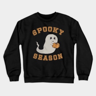 Spooky season cute ghost and pumpkin Crewneck Sweatshirt